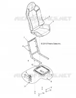 SIEGE ASM.   Z18VAA87B2 (49RGRSEAT15Z90050) pour Polaris RZR 900 50 INCH  de 2018