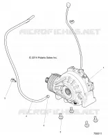 DRIVE TRAIN, FRONT SUPPORT PONT   Z18VCE87BK/BU/BR/LU (700011) pour Polaris 	RZR S4 900 EPS 4 SEAT de 2018