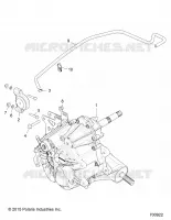 DRIVE TRAIN, MAIN SUPPORT PONT   Z18VCE87BK/BU/BR/LU (700922) pour Polaris 	RZR S4 900 EPS 4 SEAT de 2018