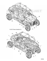 EMBLEMES   Z18VCE87BK/BU/BR/LU (700330) pour Polaris 	RZR S4 900 EPS 4 SEAT de 2018