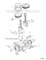 ENGINE, VILEBREQUIN AND PISTON   Z18VCE87BK/BU/BR/LU (701092) pour Polaris 	RZR S4 900 EPS 4 SEAT de 2018