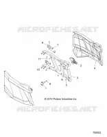PORTES, REAR   Z18VCE87BK/BU/BR/LU (700002) pour Polaris 	RZR S4 900 EPS 4 SEAT de 2018