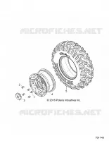 ROUES, FRONT   Z18VCE87BK/BU/BR/LU (701140) pour Polaris 	RZR S4 900 EPS 4 SEAT de 2018