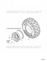 ROUES, REAR   Z18VCE87BK/BU/BR/LU (701141) pour Polaris 	RZR S4 900 EPS 4 SEAT de 2018