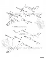 SUSPENSION AVANT CONTROL ARMS   Z18VCE87BK/BU/BR/LU (701099) pour Polaris 	RZR S4 900 EPS 4 SEAT de 2018