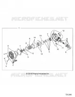SYSTEME DE TRANSMISSION, FRONT GEARCASE   Z18VCE87BK/BU/BR/LU (701246) pour Polaris 	RZR S4 900 EPS 4 SEAT de 2018