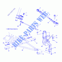 A ARM and SUPPORT MOUNTING   A05CA32EA (4999200489920048B11) pour Polaris TRAIL BOSS 330 QUADRICYCLE de 2005