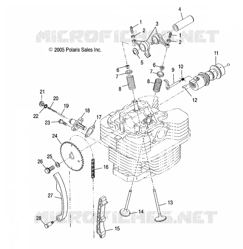 ADMISSION ET ECHAPPEMENT - A04CD32AA/AB/AC/FB (4999201699920169D03) Polaris ATV 330 2004 MAGNUM 330 4X4  MAGNUM 330 4X4 - A04CD32AA