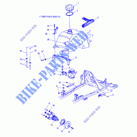 CARBURANT TANK AND CARBURATEUR MOUNTING   A03CB32AA/FC (4975157515A13) pour Polaris MAGNUM 330 2X4 de 2003