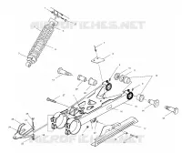 BRAS OSCILLANT ET AMORTISSEUR ARRIERE   A03CA32AA (4978627862B11) pour Polaris TRAIL BOSS 330 de 2003