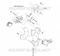 SUPPORT ETRIER DE FREIN ARRIERE   A03CA32AA (4986248624B02) pour Polaris TRAIL BOSS 330 de 2003