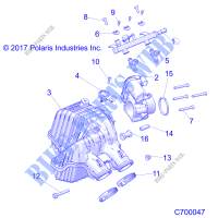 ENGINE, PRISE D'AIR MANIFOLD EVAP 50S   R20RRE99/B (C700047) pour Polaris RANGER XP 1000 FACTORY CHOICE de 2020