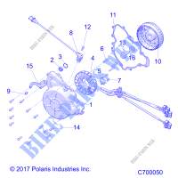 ENGINE, STATOR AND VOLANT MOTEUR   R20RRE99/A/B (C700050) pour Polaris RANGER XP 1000 FACTORY CHOICE de 2020
