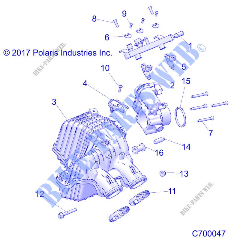 ENGINE, PRISE D'AIR MANIFOLD   R20RRE99/A (C700047) pour Polaris RANGER XP 1000 FACTORY CHOICE de 2020