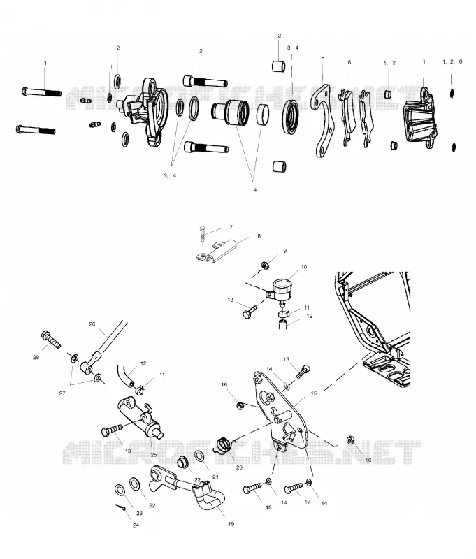 FREIN (REAR) - A02CB50FC (4974857485C03) Polaris ATV 500 2002 MAGNUM 500 2X4 HDS  MAGNUM 500 2X4 HDS - A02CB50FC