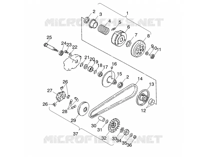 POULIE DE TRANSMISSION - A02EA05CA (4978757875A12) Polaris SCRAMBLER 50 2002 SCRAMBLER 50  SCRAMBLER 50 - A02EA05CA