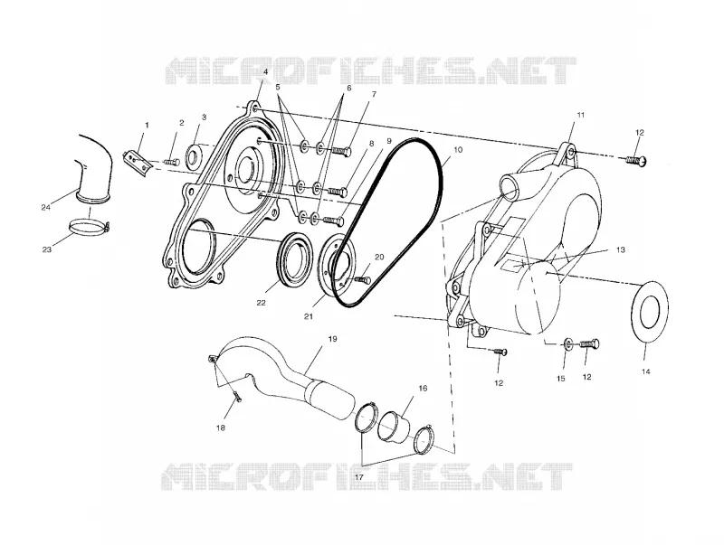 COUVERCLE D'EMBRAYAGE - A02CH42AA (4968536853C05) Polaris SPORTSMAN 400 2002 SPORTSMAN 400  SPORTSMAN 400 - A02CH42AB