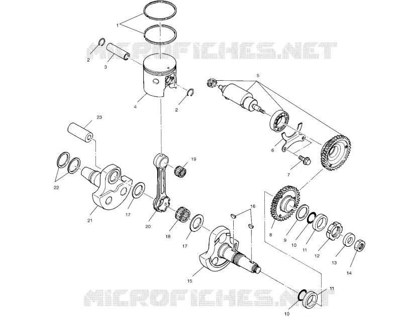 VILEBREQUIN AND PISTON - A02CG38CA (4970247024C13) Polaris ATV 400 2002 XPLORER 400  XPLORER 400 - A02CG38CA