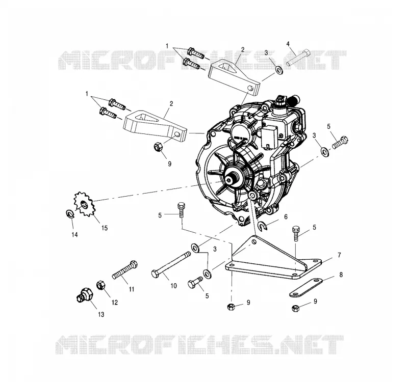 SUPPORT PONT - A01BA50AA (4963716371B013) Polaris SCRAMBLER 500 2001 SCRAMBLER 500 2X4  SCRAMBLER 500 2X4 - A01BA50AB