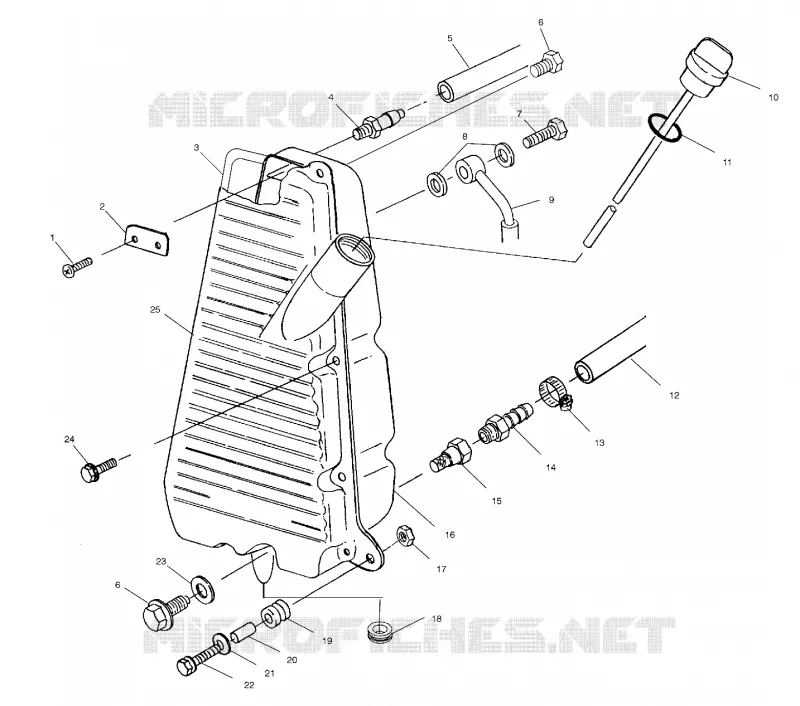 RESERVOIR D'HUILE - A01BG50AA (4963766376A012) Polaris SCRAMBLER 500 2001 SCRAMBLER 500 4X4  SCRAMBLER 500 4X4 - A01BG50AA