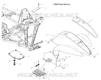 CABINE   A01BG50AA (4963766376A003) pour Polaris SCRAMBLER 500 4X4 de 2001
