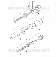 DEMARREUR   A01BG50(AA)(AB) (4963766376D012) pour Polaris SCRAMBLER 500 4X4 de 2001