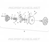 EMBRAYAGE DE TRANSMISSION   A01BG50AA (4963766376B012) pour Polaris SCRAMBLER 500 4X4 de 2001