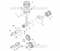VILEBREQUIN AND PISTON   A01BG50(AA)(AB) (4963766376D005) pour Polaris SCRAMBLER 500 4X4 de 2001