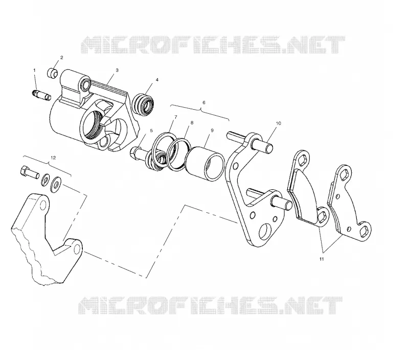 FRONT FREIN - A01BG50AA (4963766376B006) Polaris SCRAMBLER 500 2001 SCRAMBLER 500 4X4  SCRAMBLER 500 4X4 - A01BG50AB