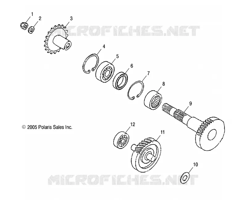 ARBRE DE TRANSMISSION - A01EA09CA (4999202359920235A13) Polaris SCRAMBLER 90 2001 SCRAMBLER 90   SCRAMBLER 90 - A01EA09CA