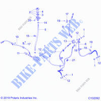 FREINS, FREIN LINES   A21HBB07A3/A7/B3/B7 (C102092) pour Polaris OUTLAW 70 de 2021
