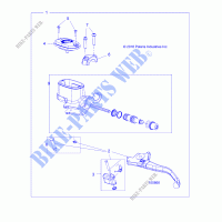 FREINS, FRONT FREIN LEVER AND MASTER CYLINDER   A21SEE57A1/A3/A5/A7/A9/B1/B3/B5/B7/B9 (100868) pour Polaris SPORTSMAN 570 EPS de 2021