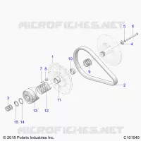 SYSTÃˆME DE TRANSMISSION, SECONDARY CLUTCH - A21SEA57A1/A3/A5/A7/A9 (C101545)  570 polaris-tout-terrain-atv-quad 2021 SPORTSMAN 570 145517
