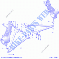 SUSPENSION, A ARM AND SUPPORT MOUNTING   A21SEE50A1/A5/CA1/CA5 (C0211267 1) pour Polaris SPORTSMAN 450 HO EPS de 2021