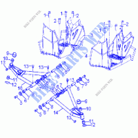 CHASSIS, A ARM AND FOOTREST   A21YAF11B5/N5 (A00049) pour Polaris SPORTSMAN 110 de 2021