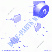 ELECTRICAL, PHARES   A21SDS57C4 (C102133 2) pour Polaris SPORTSMAN 570 TOURING EPS TRACTOR de 2021