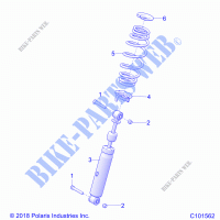 SUSPENSION, REAR AMORTISSEURS   A21SJS57CX (C101562) pour Polaris SPORTSMAN 570 TOURING PREMIUM TRACTOR de 2021