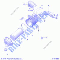 ENGINE, PRISE D'AIR SYSTEM   A21HAB15A2/B2 (C101860) pour Polaris ACE 150 EFI de 2021