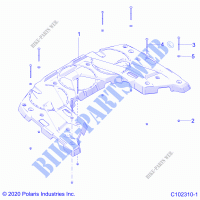CARROSSERIE ARRIERE RACK   A21SEZ57AM/AN/BM/BN (C102310 1) pour Polaris SPORTSMAN 570 TRAIL PACKAGE de 2021