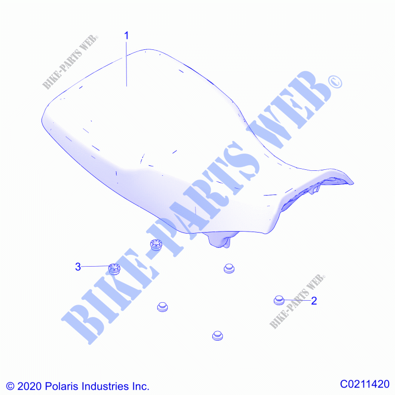 BODY, SIEGE   A21SHY57AL/BL/Z57AD/BD (C0211420) pour Polaris SPORTSMAN 570 SP TRAIL PACKAGE de 2021
