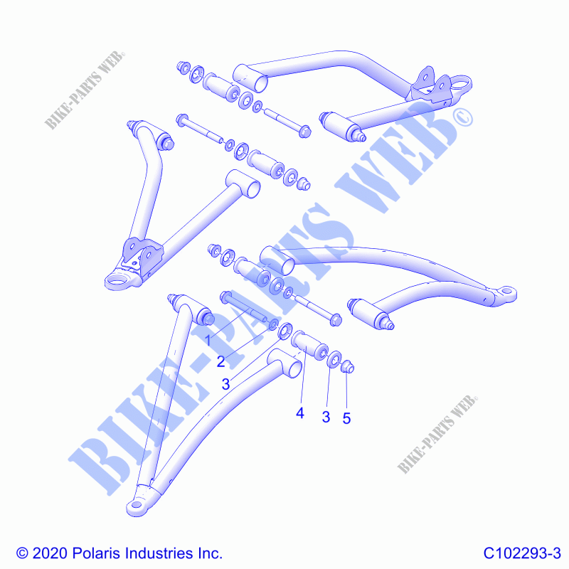 SUSPENSION, A ARM MOUNTING   A21SHY57AL/BL/Z57AD/BD (C102293 3) pour Polaris SPORTSMAN 570 SP TRAIL PACKAGE de 2021