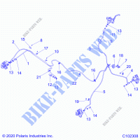 FREINS, FREIN LINES   A21SJE57AX/BX (C102308) pour Polaris SPORTSMAN 570 TOURING PREMIUM de 2021