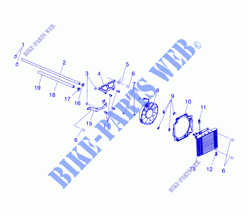 SYSTÈME REFROIDISSEMENT D'HUILE (If built after 1/01/00)   A00CD32AA (4949404940A012) pour Polaris 325 MAGNUM 4X4 HDS II de 2000