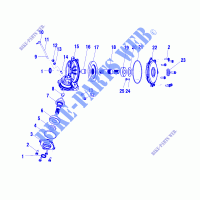 CARTER AVANT   A00CD50AA (4954885488C011) pour Polaris 500 MAGNUM 4X4, HDS de 2000