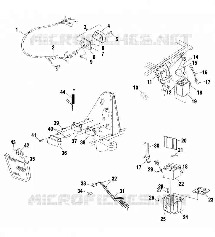 ELECTRICITE/FEU ARRIERE - A00CH46CA (4954785478C005) Polaris ATV autre 2000 DIESEL  DIESEL - A00CH46CA