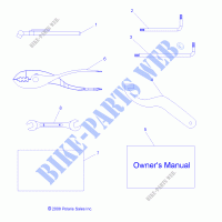 REFERENCES, OUTILS AND OWNERS MANUALS   R21MAAE4G8/G9 (49RGRTOOL10SDW) pour Polaris RANGER EV de 2021