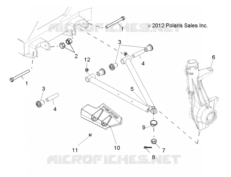 SUSPENSION, A-ARM AND SUPPORT MOUNTING - R21MAAE4G8/G9 (49RGRAARM13500) Polaris RANGER ELECTRIC 2021 RANGER EV  RANGER EV