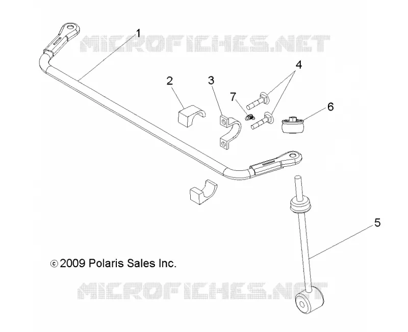 SUSPENSION, REAR BARRE STABILISATRICE - R21MAAE4G8/G9 (49RGRSTABILIZERRR10) Polaris RANGER ELECTRIC 2021 RANGER EV  RANGER EV