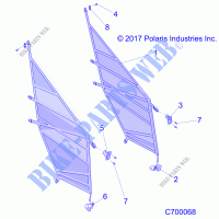 FILETS   R21RRE99A9/AC/AP/AW/B9/BC/BP/BW (C700068) pour Polaris RANGER XP 1000 PREMIUM de 2021