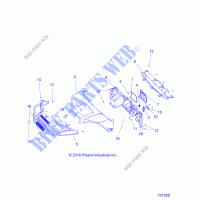 BODY, CAPOT, DASH AND GRILL   R21MAAE4F4/F9 (701858) pour Polaris RANGER EV MD de 2021